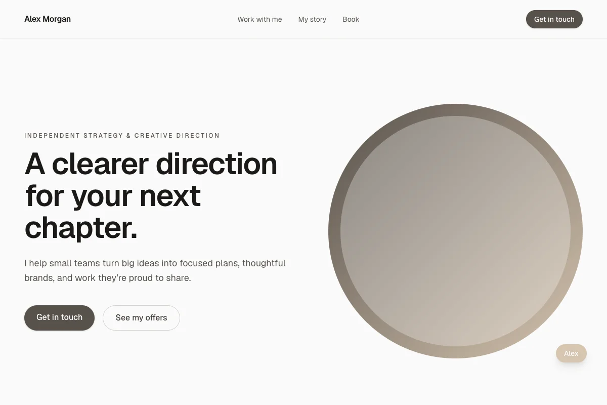 Personal Brand & Coach website design
